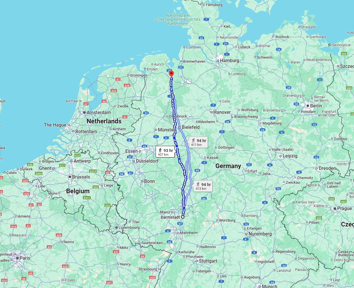 Anreise von Darmstadt Zu Oldenburg Über 