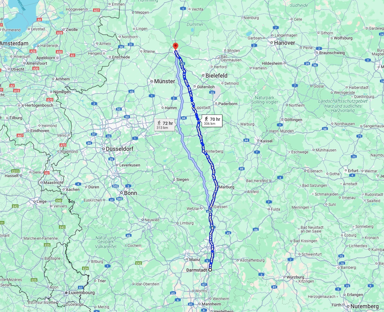Anreise von Darmstadt Zu Osnabrück Über 