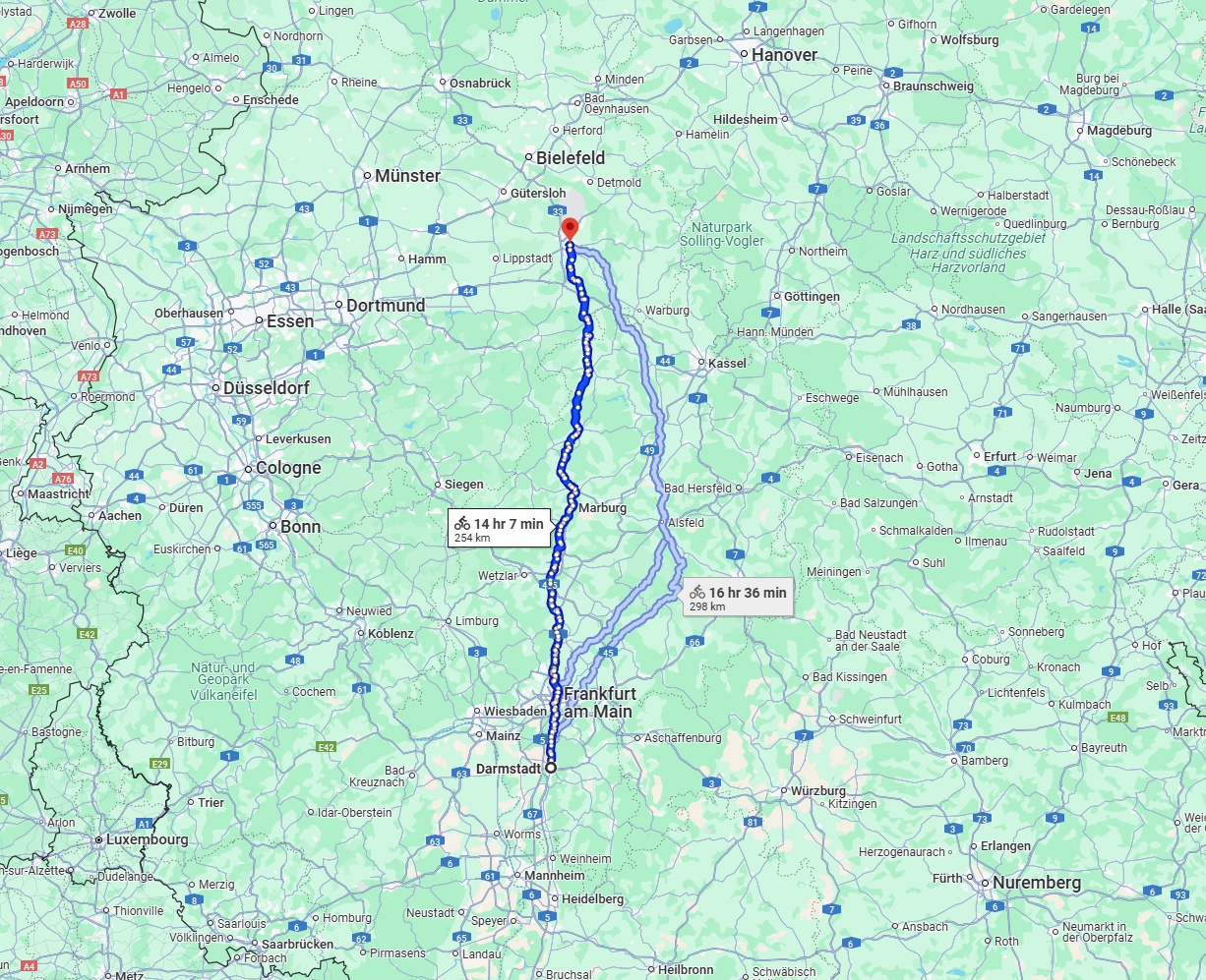 Anreise von Darmstadt Zu Paderborn Über 