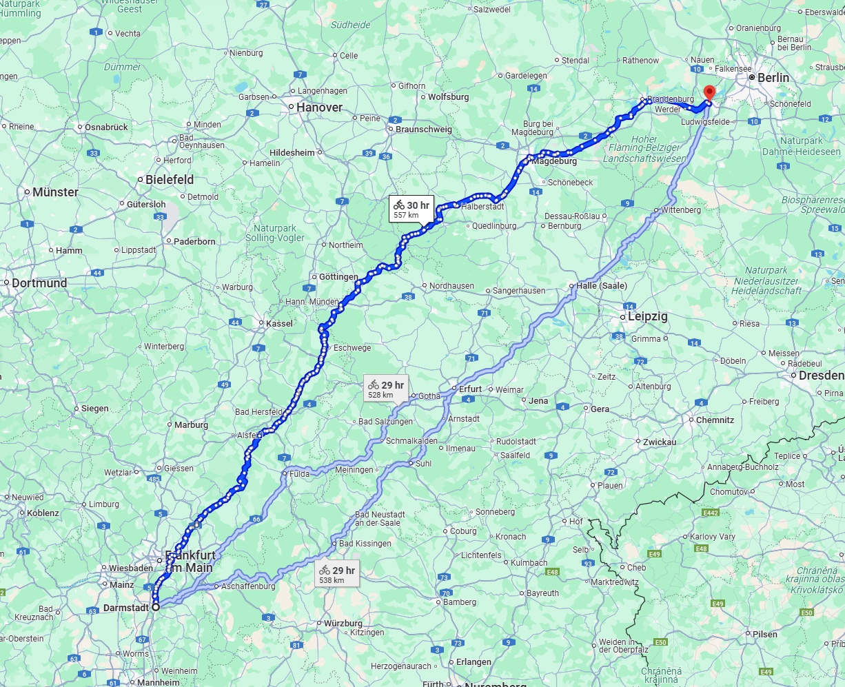 Anreise von Darmstadt Zu Potsdam Über 