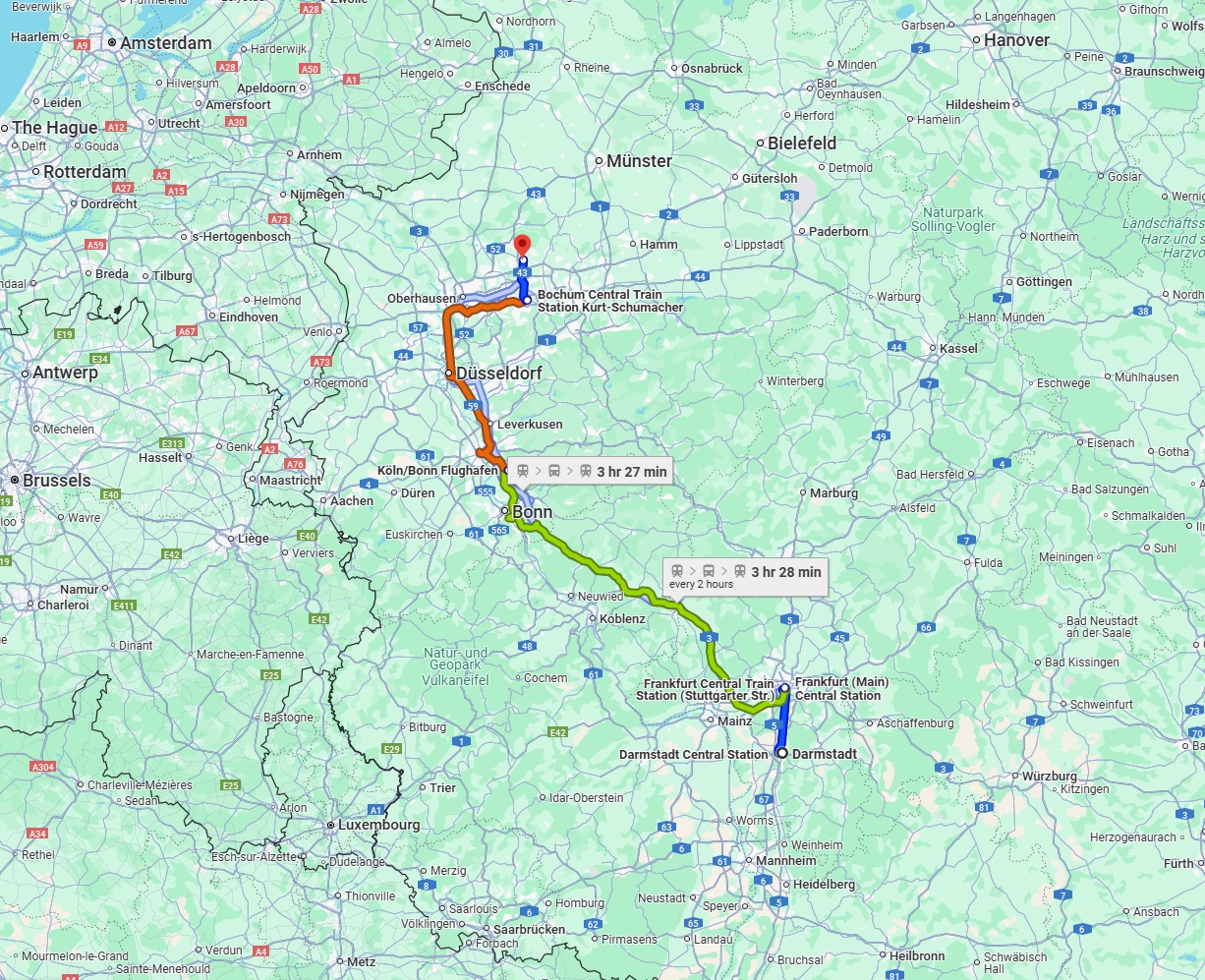 Anreise von Darmstadt Zu Recklinghausen Über 