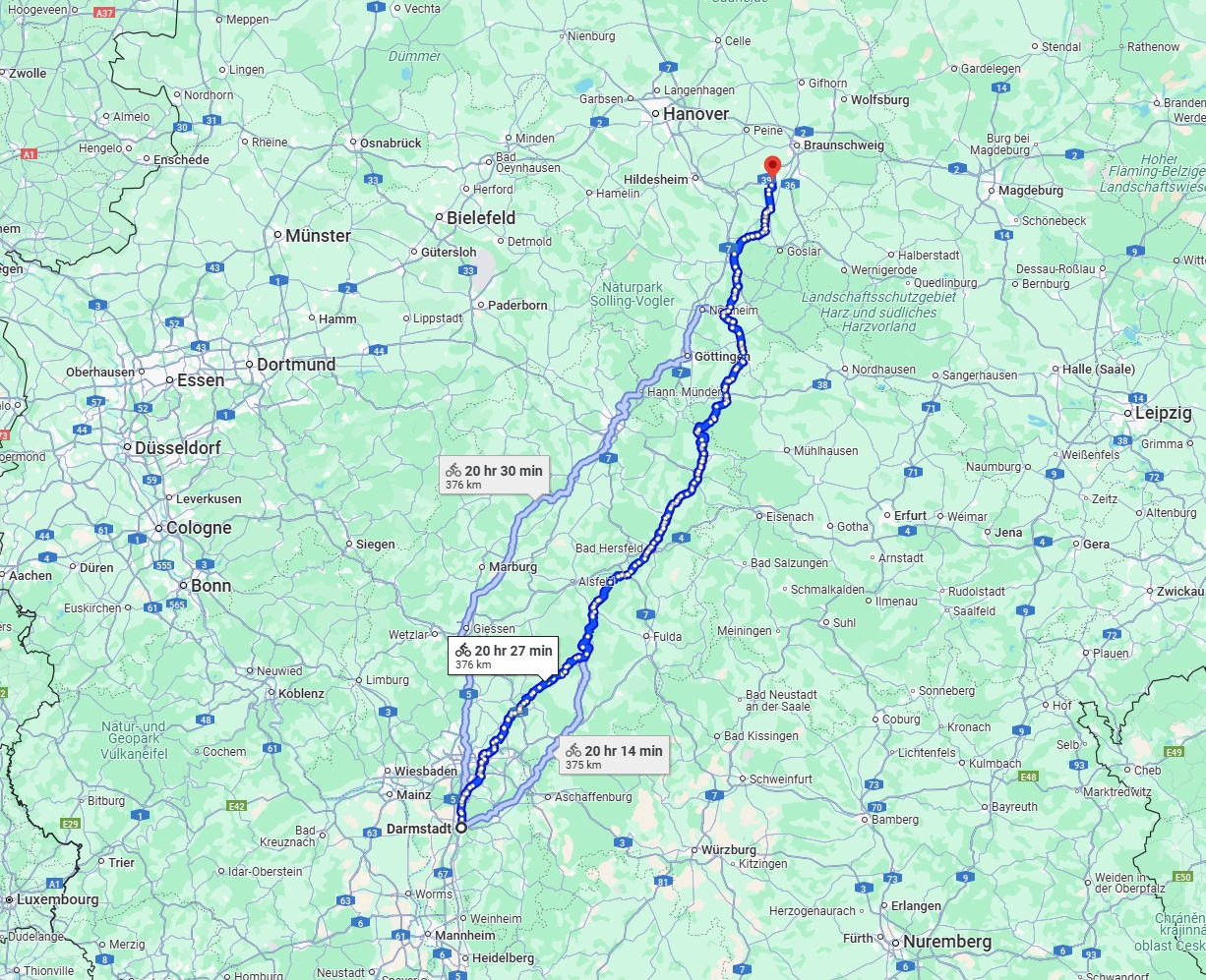 Anreise von Darmstadt Zu Salzgitter Über 