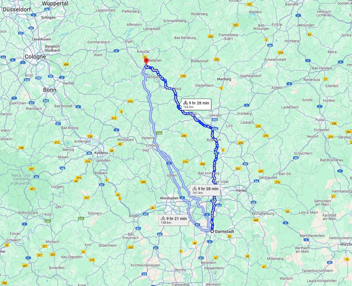Anreise von Darmstadt Zu Siegen Über 