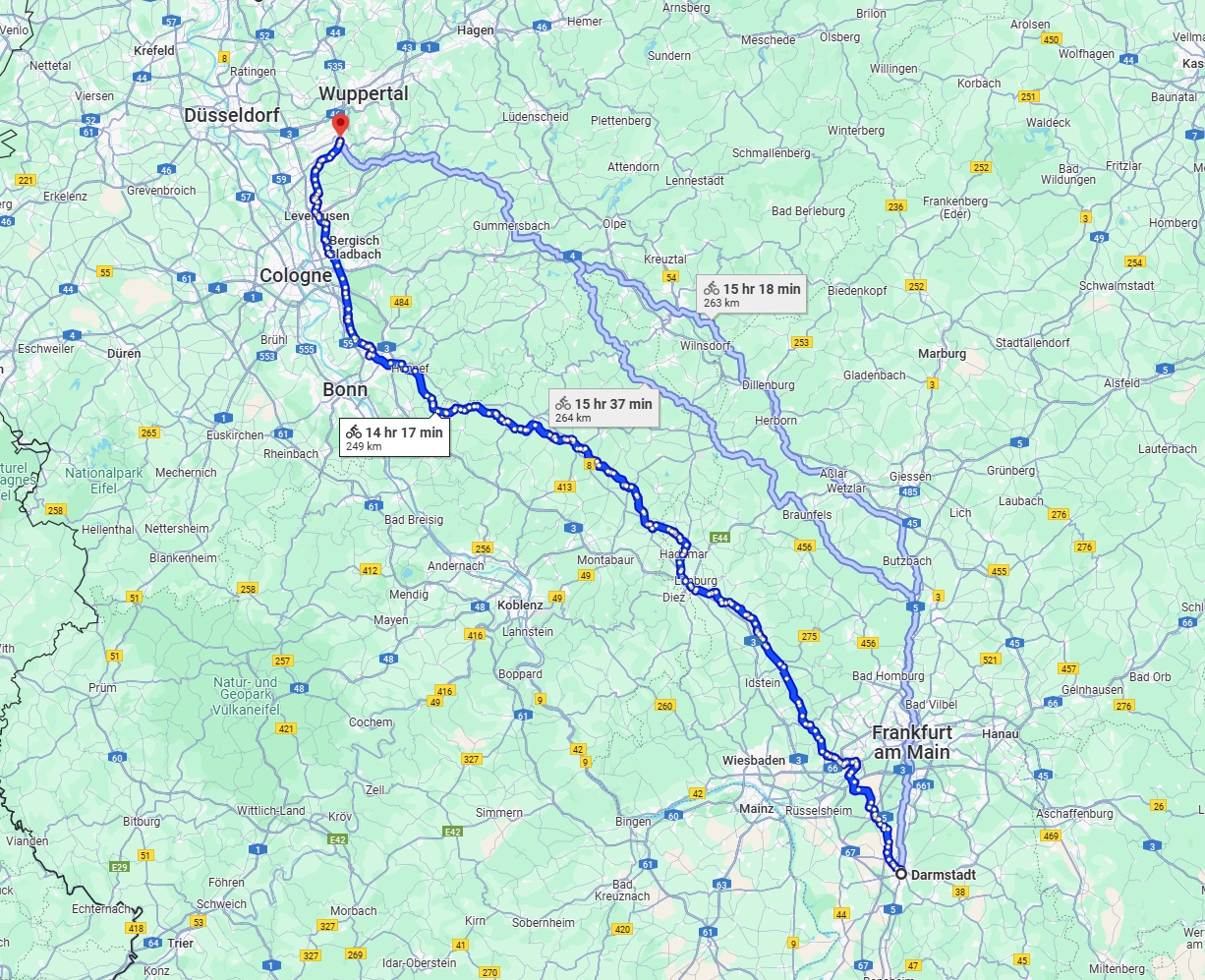 Anreise von Darmstadt Zu Solingen Über 