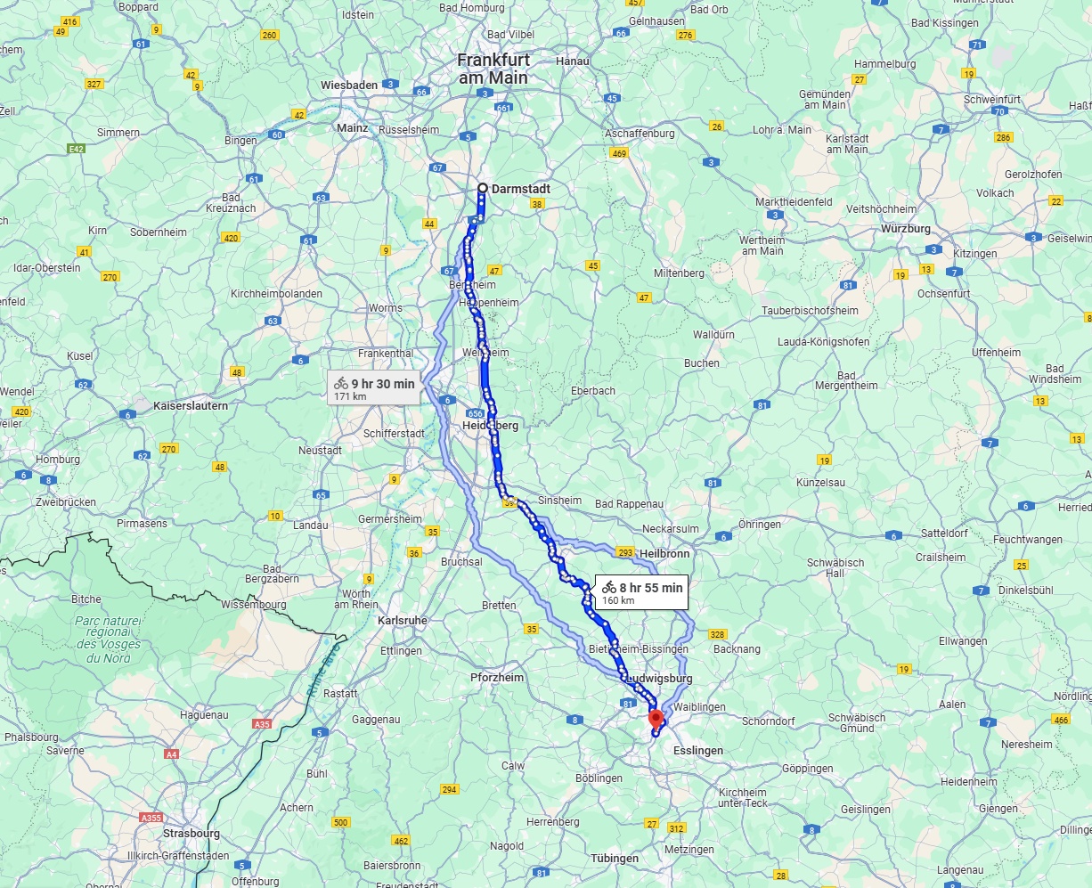 Anreise von Darmstadt Zu Stuttgart Über 