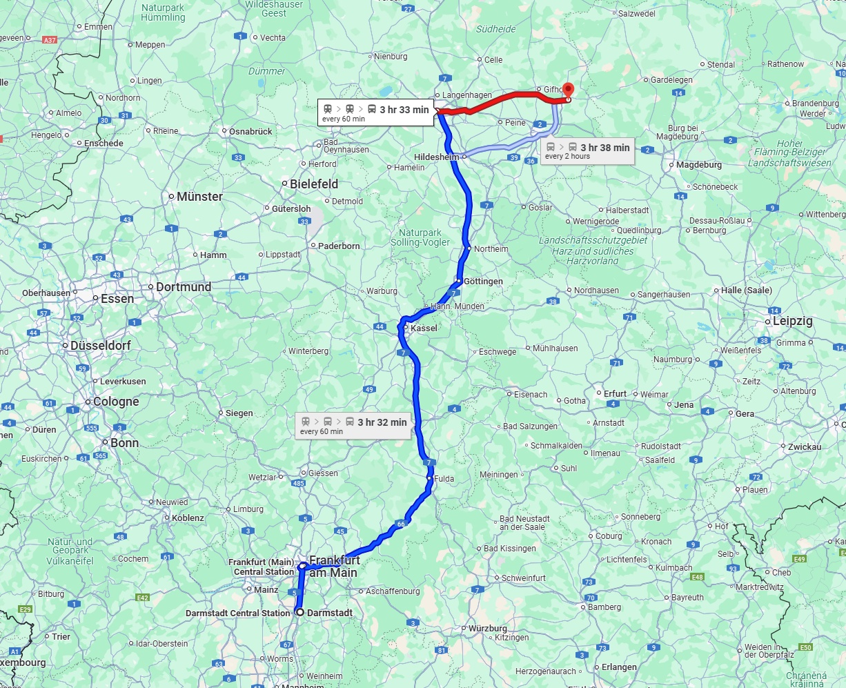 Anreise von Darmstadt Zu Wolfsburg Über 