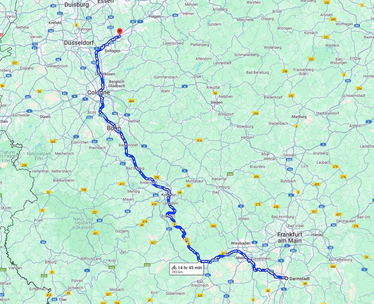 Anreise von Darmstadt Zu Wuppertal Über 