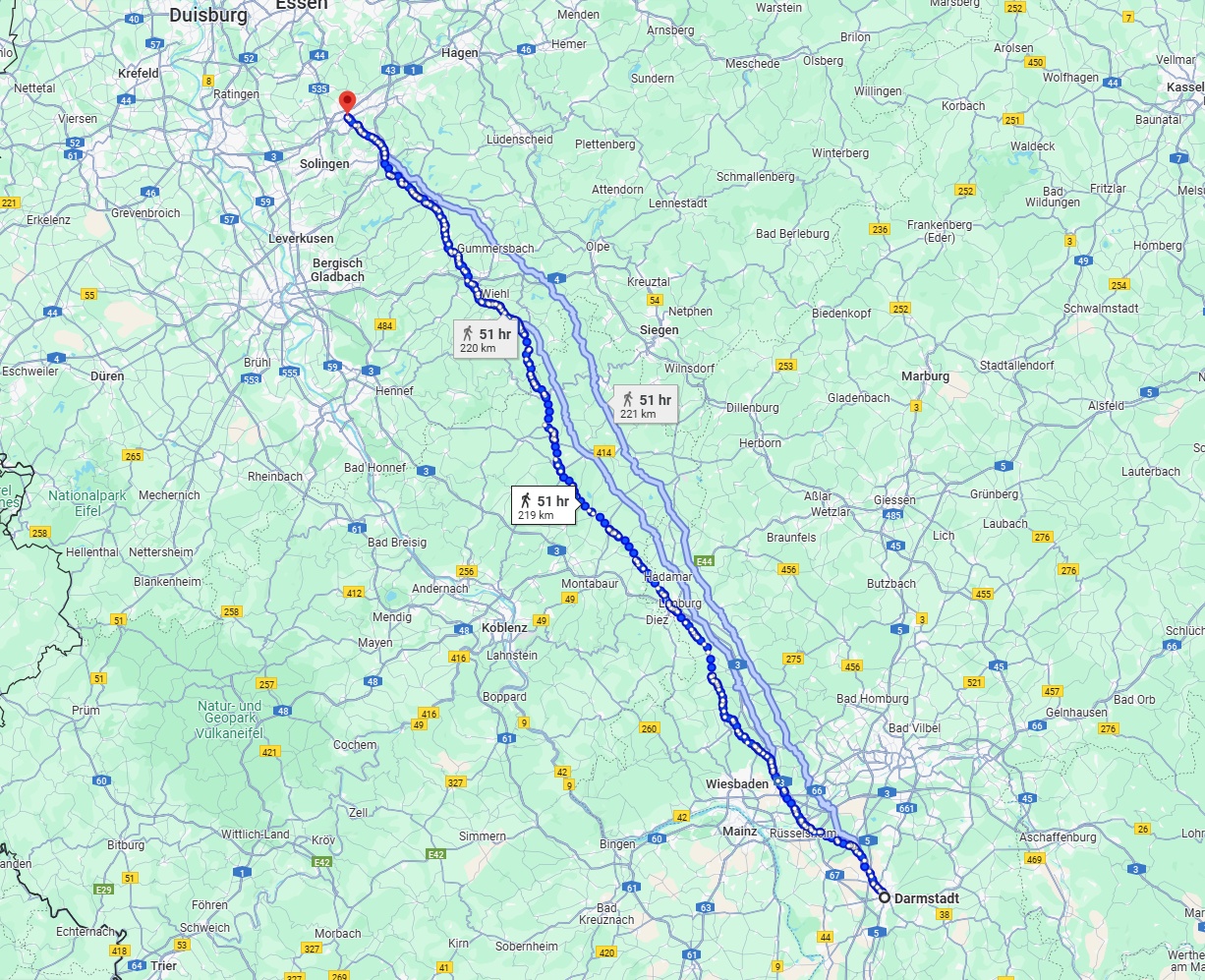 Anreise von Darmstadt Zu Wuppertal Über 