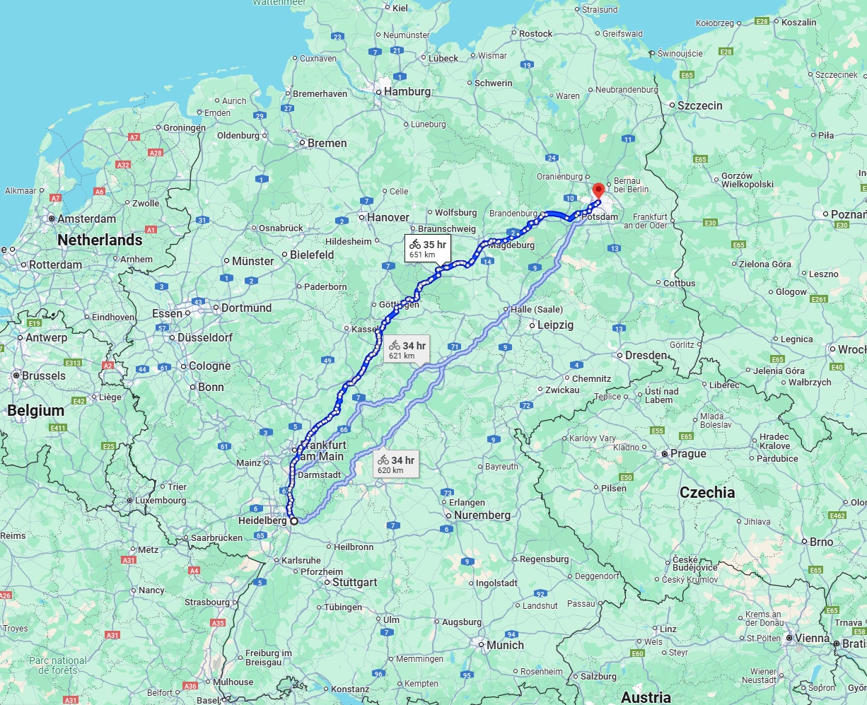 Anreise von Heidelberg Zu Berlin Über 