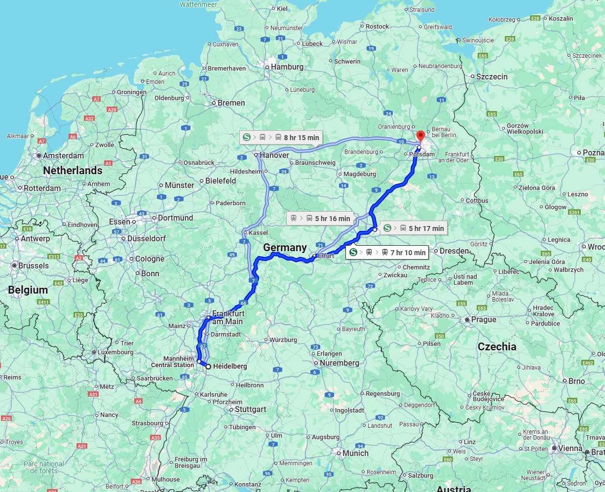 Anreise von Heidelberg Zu Berlin Über 