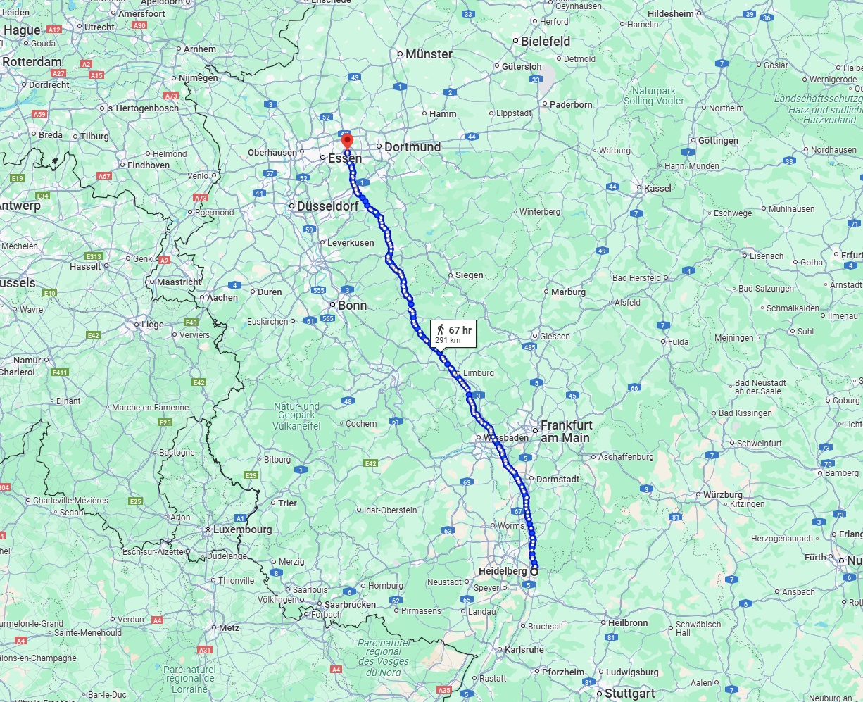 Anreise von Heidelberg Zu Bochum Über 