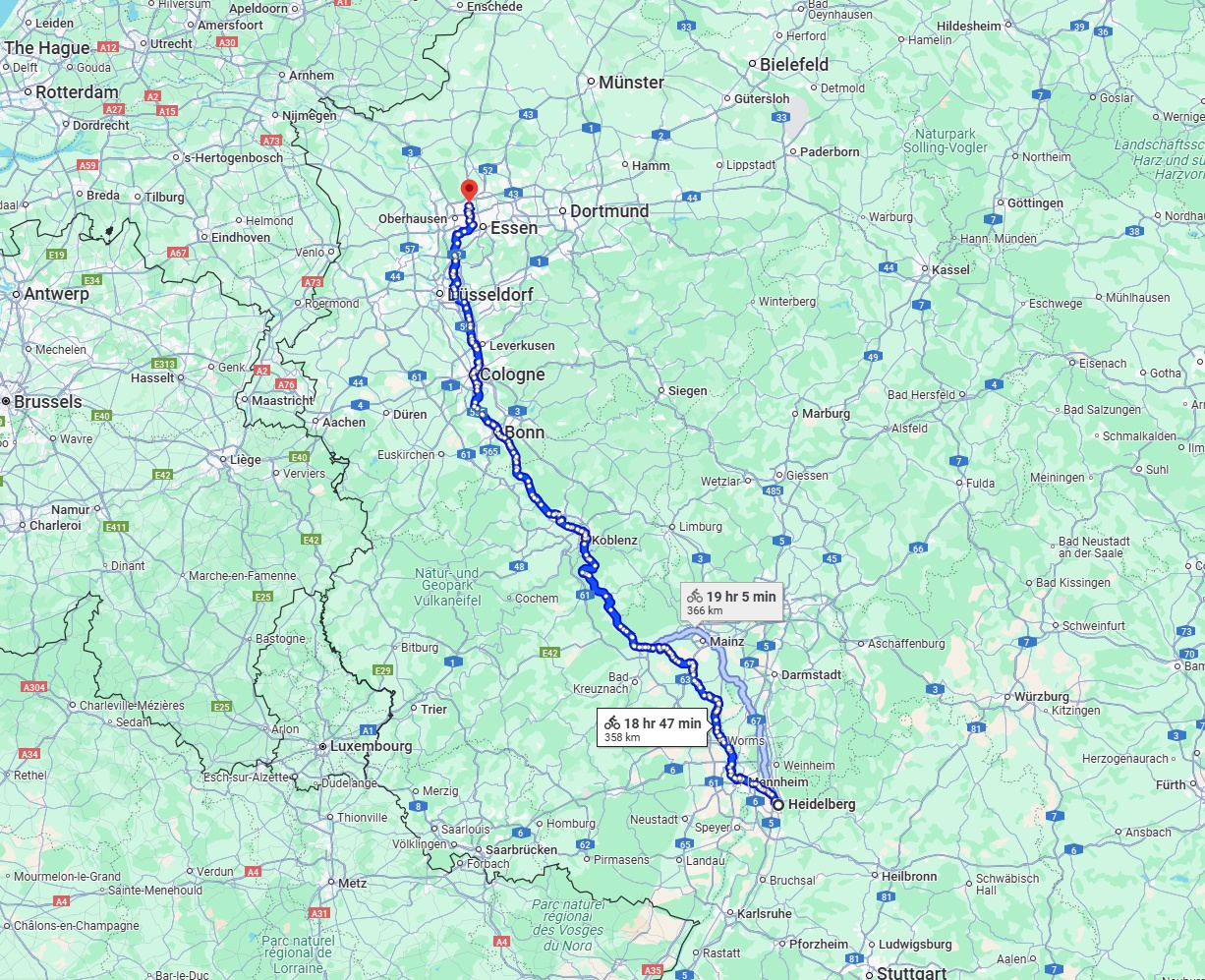 Anreise von Heidelberg Zu Bottrop Über 