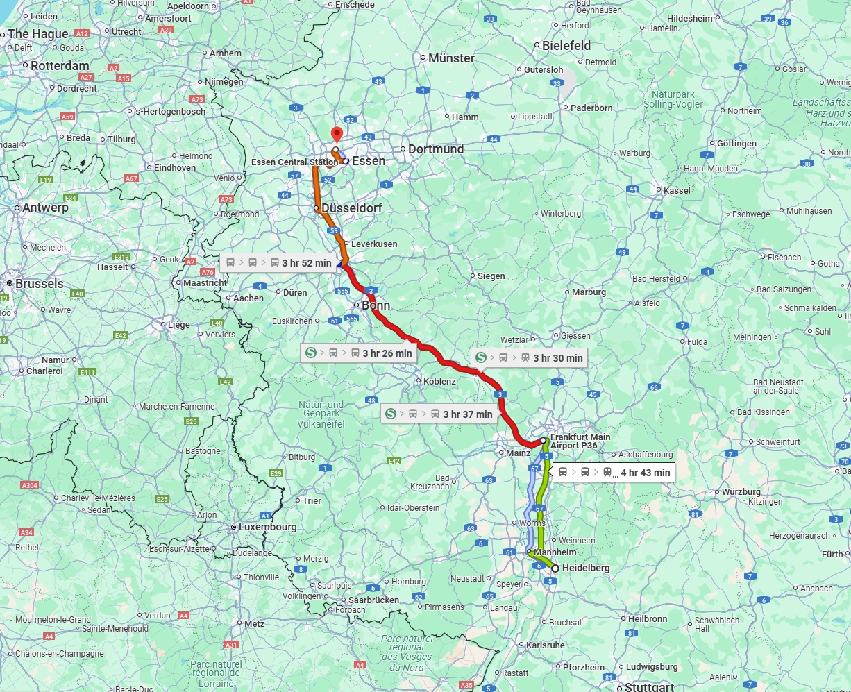 Anreise von Heidelberg Zu Bottrop Über 