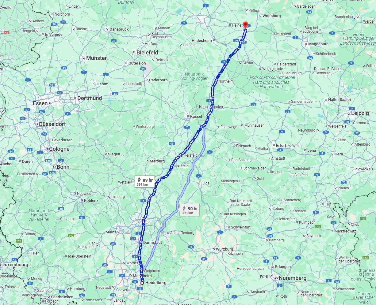 Anreise von Heidelberg Zu Braunschweig Über 