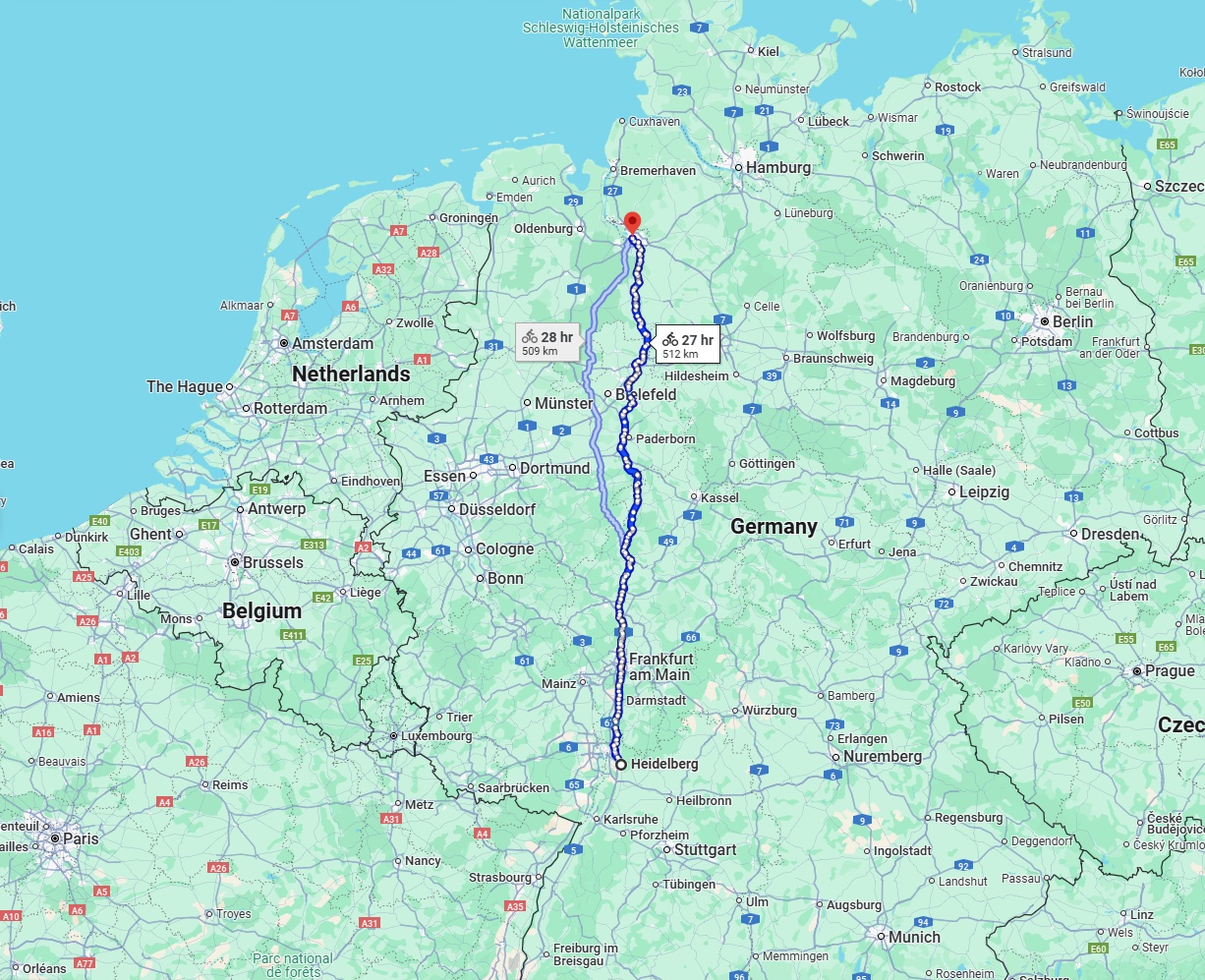 Anreise von Heidelberg Zu Bremen Über 