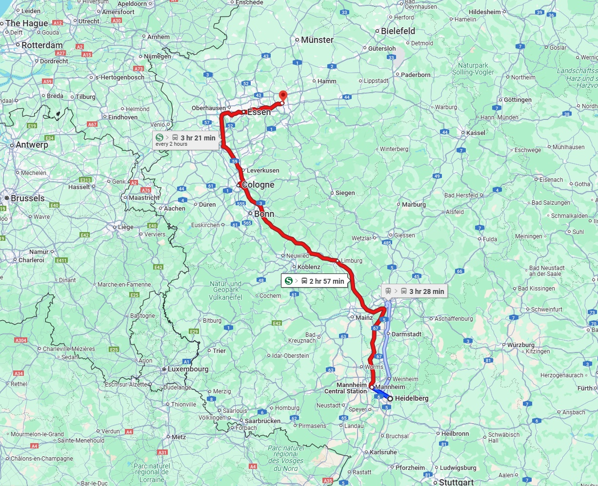 Anreise von Heidelberg Zu Dortmund Über 