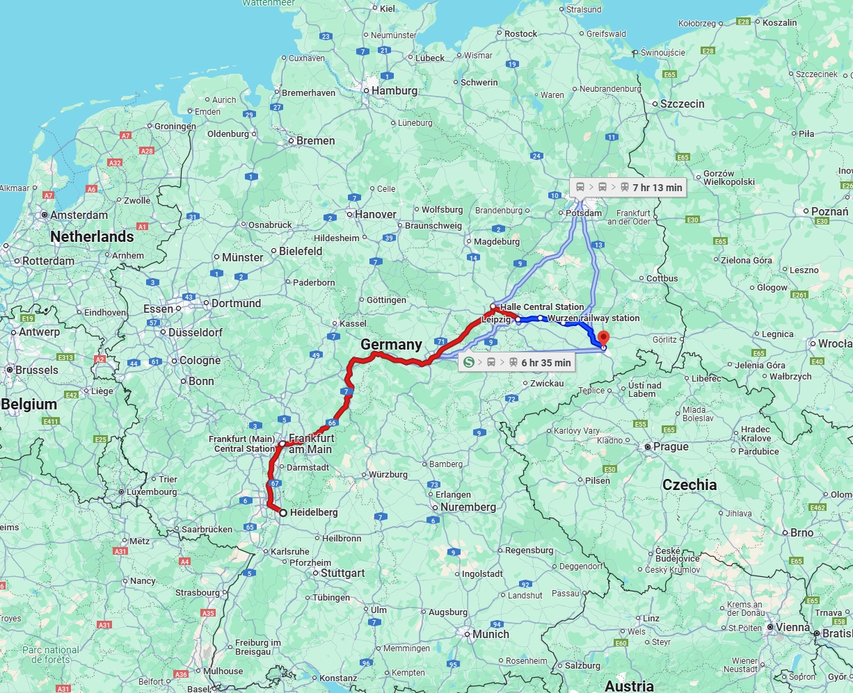 Anreise von Heidelberg Zu Dresden Über 