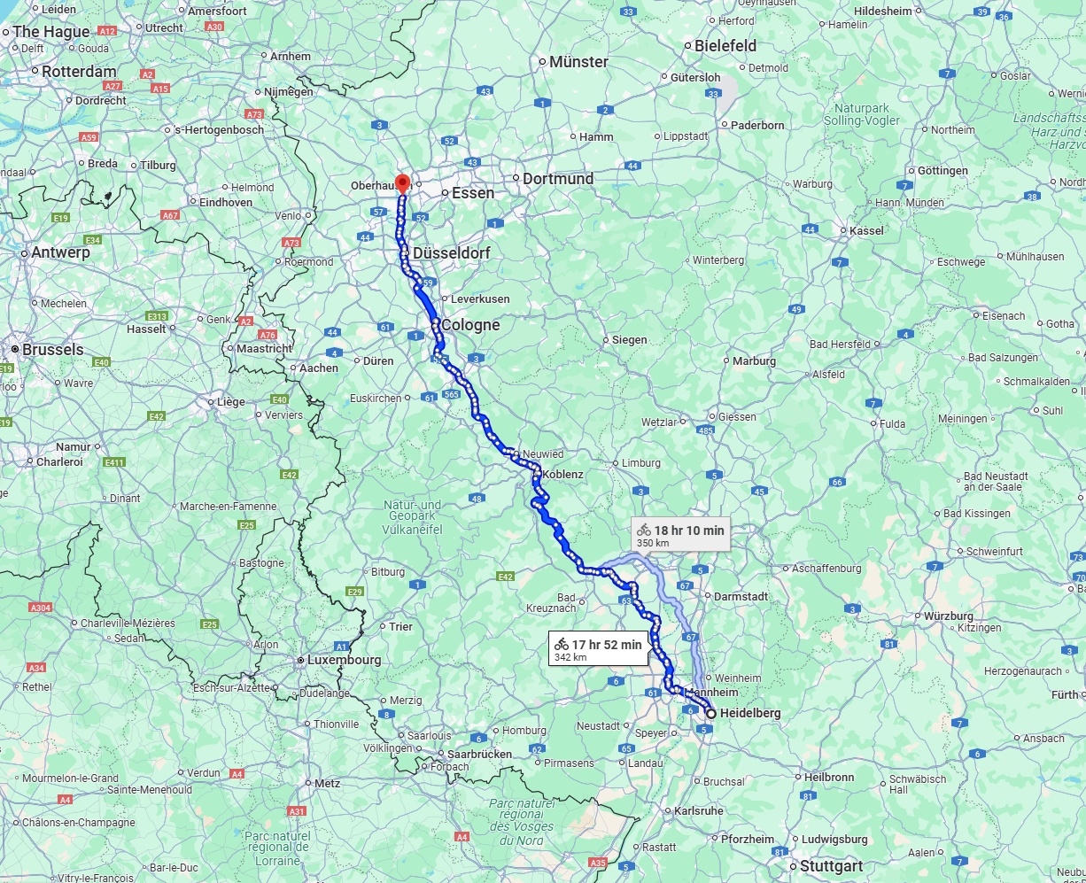 Anreise von Heidelberg Zu Duisburg Über 
