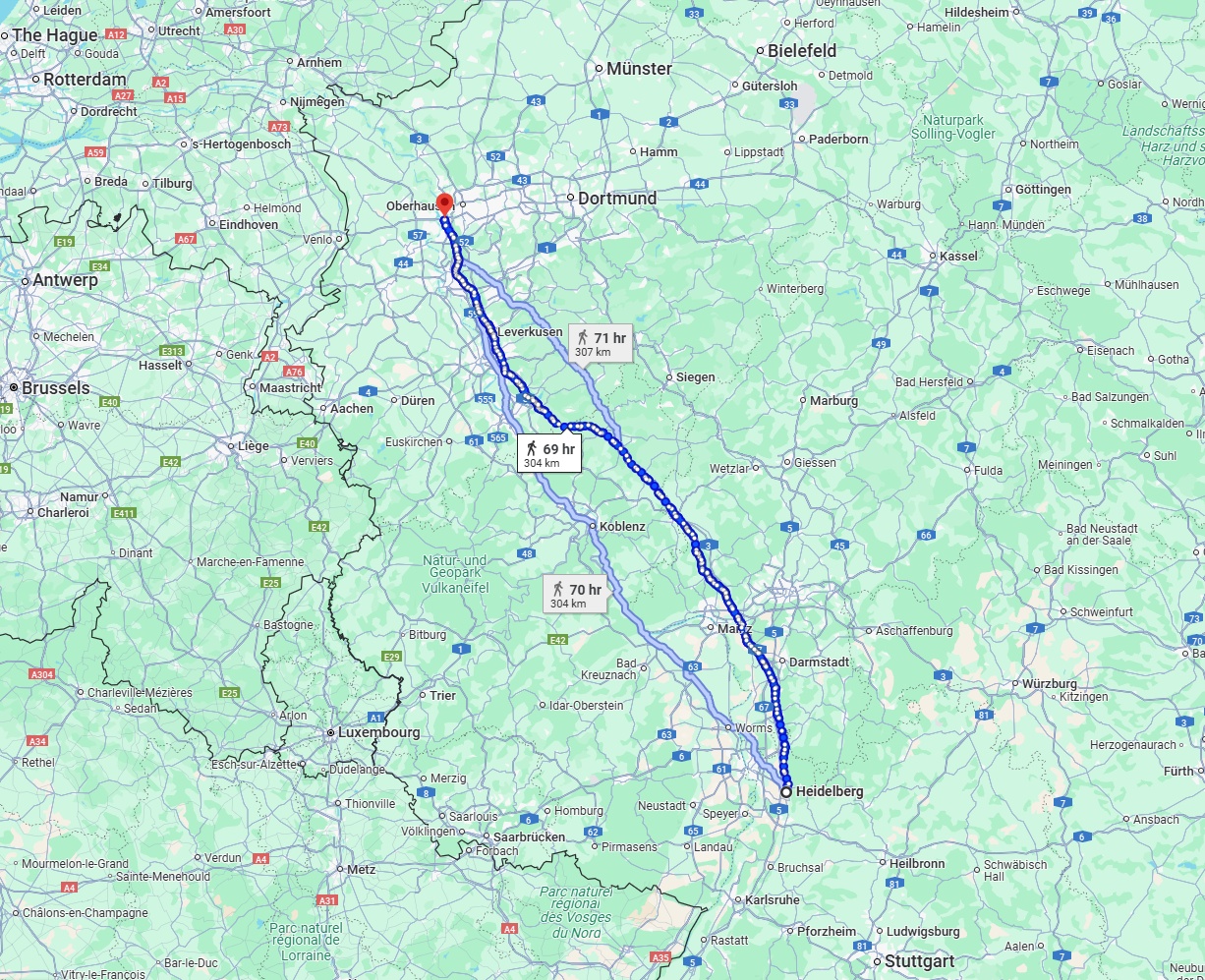 Anreise von Heidelberg Zu Duisburg Über 