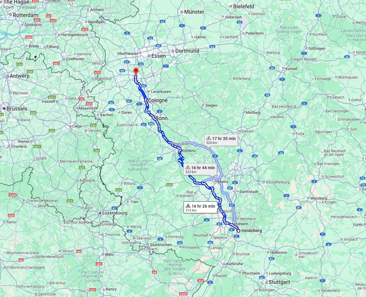Anreise von Heidelberg Zu Düsseldorf Über 