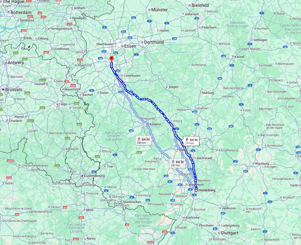 Anreise von Heidelberg Zu Düsseldorf Über 
