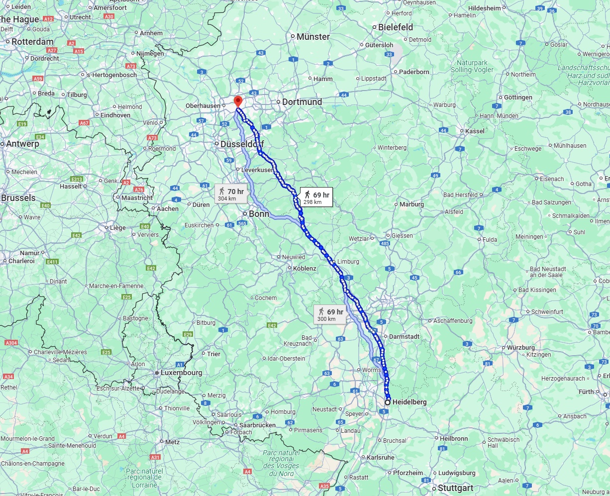 Anreise von Heidelberg Zu Essen Über 