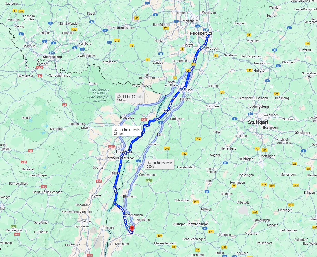 Anreise von Heidelberg Zu Freiburg im Breisgau Über 