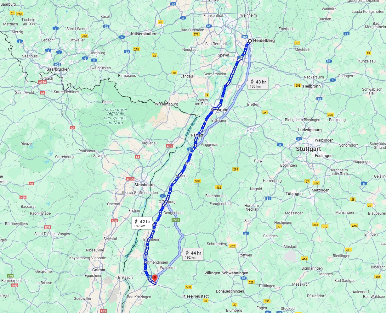 Anreise von Heidelberg Zu Freiburg im Breisgau Über 