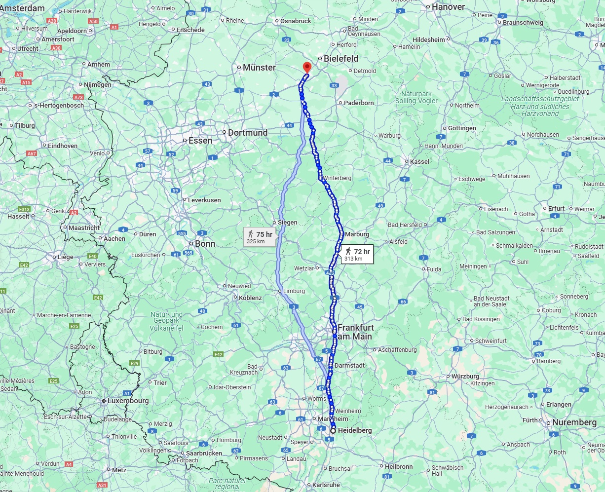 Anreise von Heidelberg Zu Gütersloh Über 