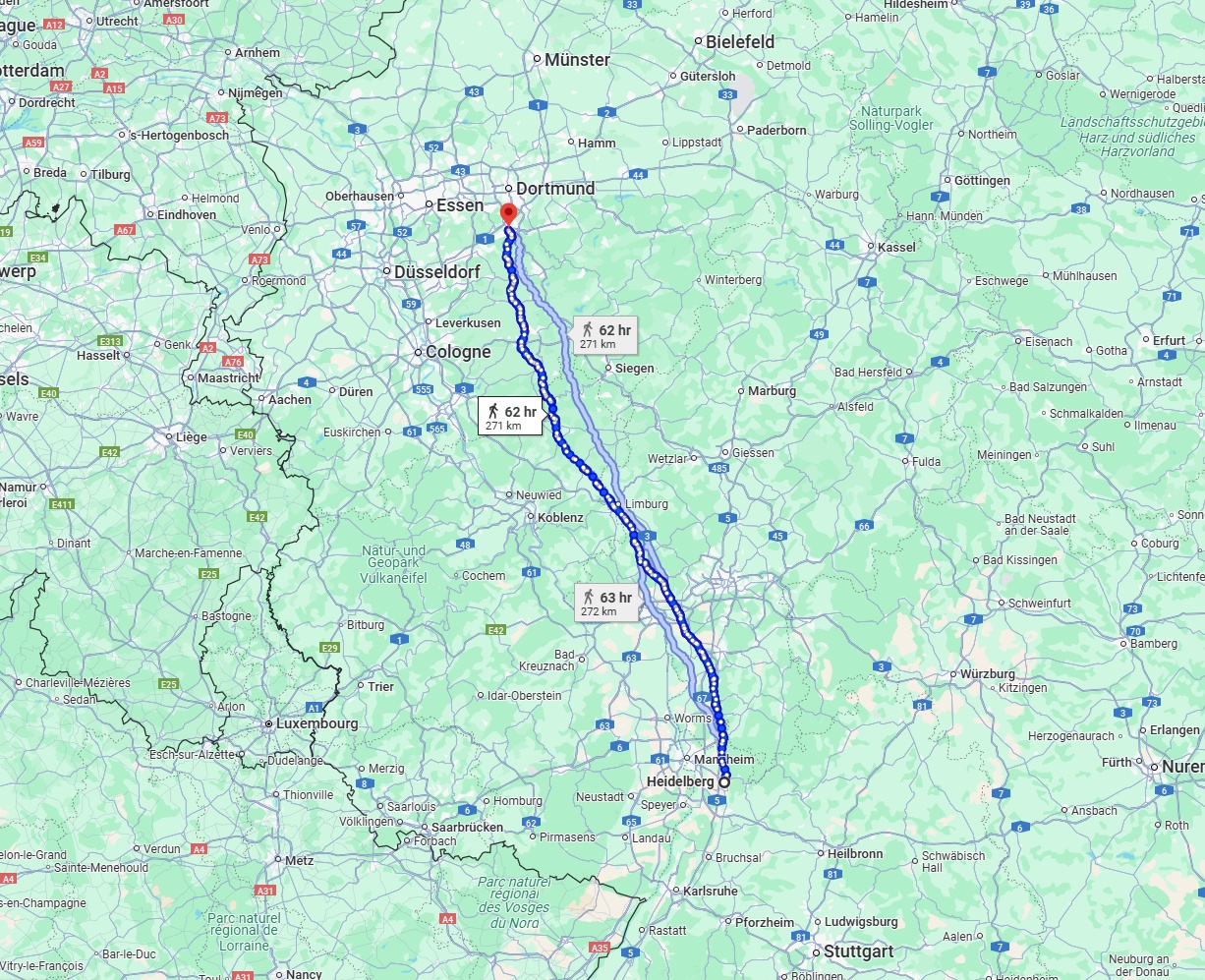 Anreise von Heidelberg Zu Hagen Über 