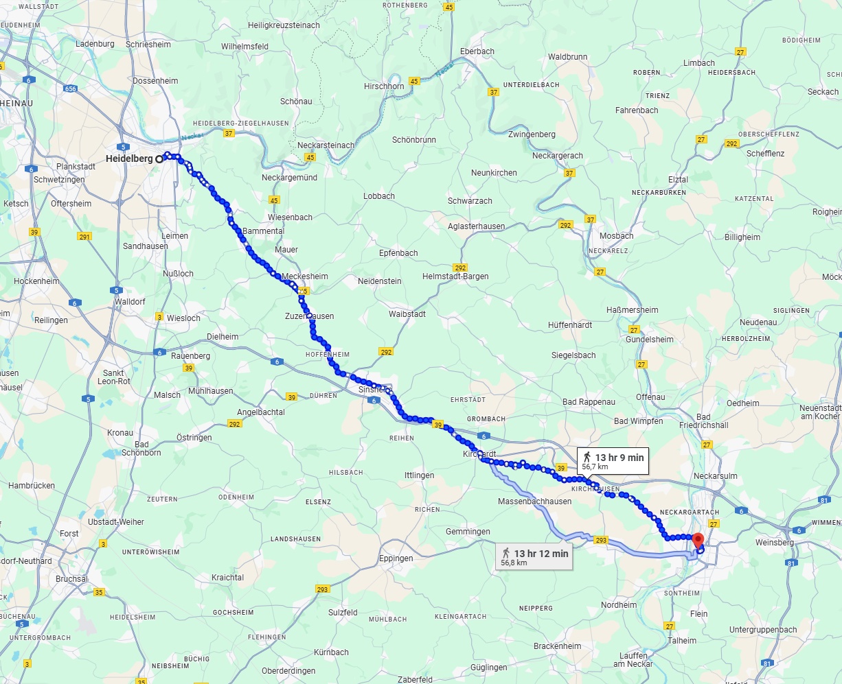Anreise von Heidelberg Zu Heilbronn Über 