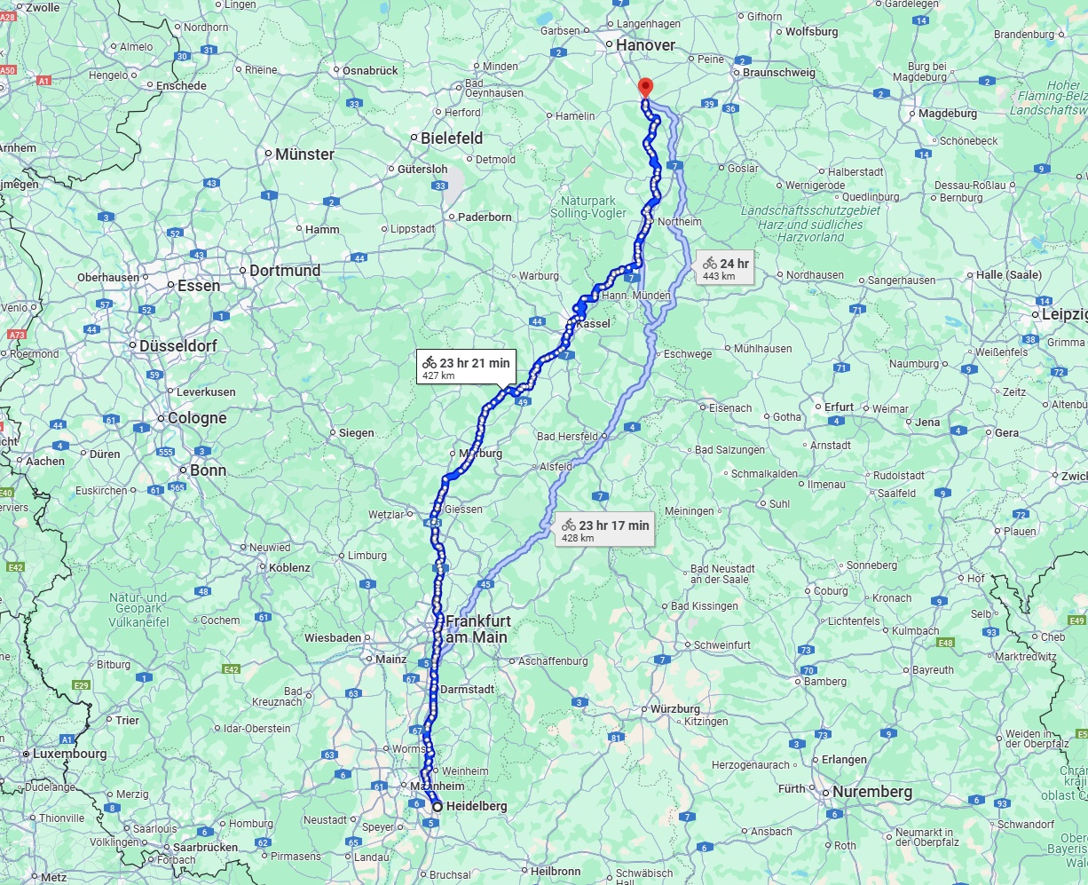 Anreise von Heidelberg Zu Hildesheim Über 