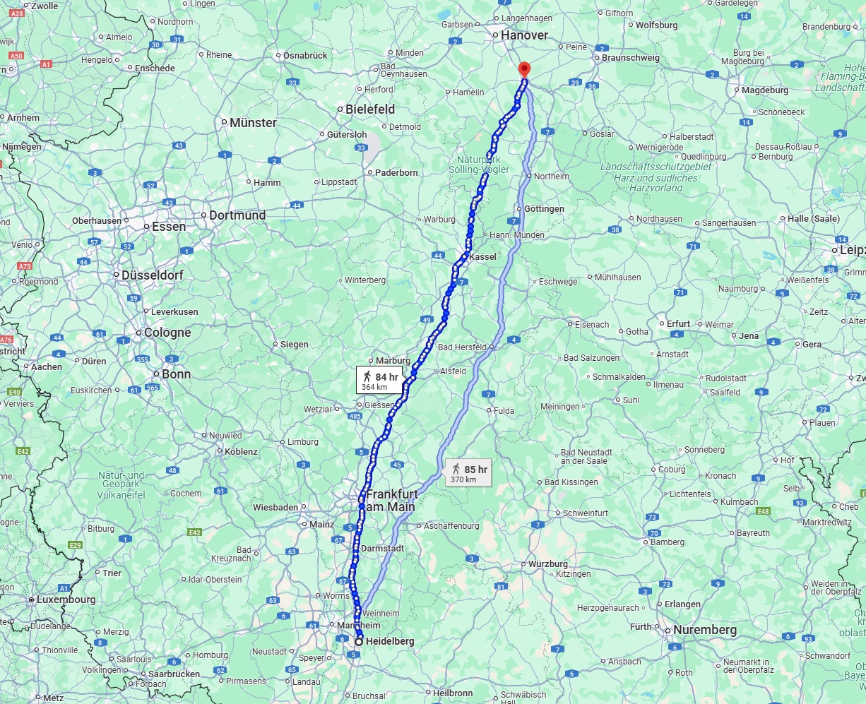Anreise von Heidelberg Zu Hildesheim Über 