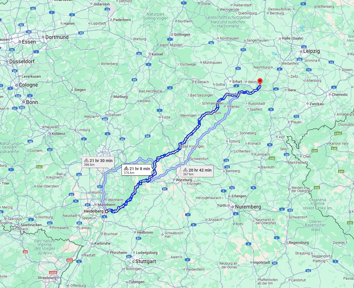 Anreise von Heidelberg Zu Jena Über 