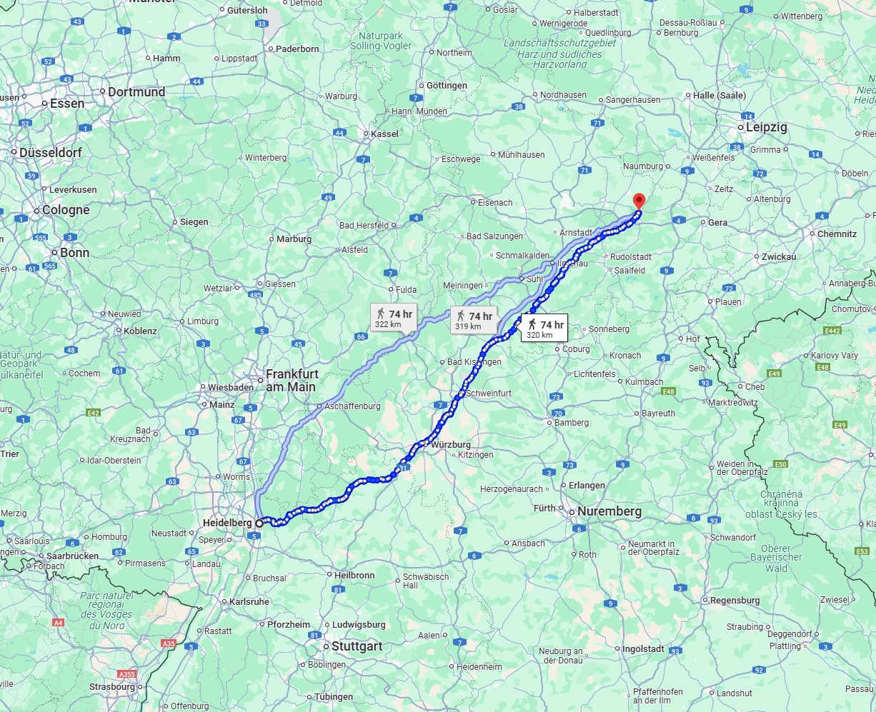 Anreise von Heidelberg Zu Jena Über 