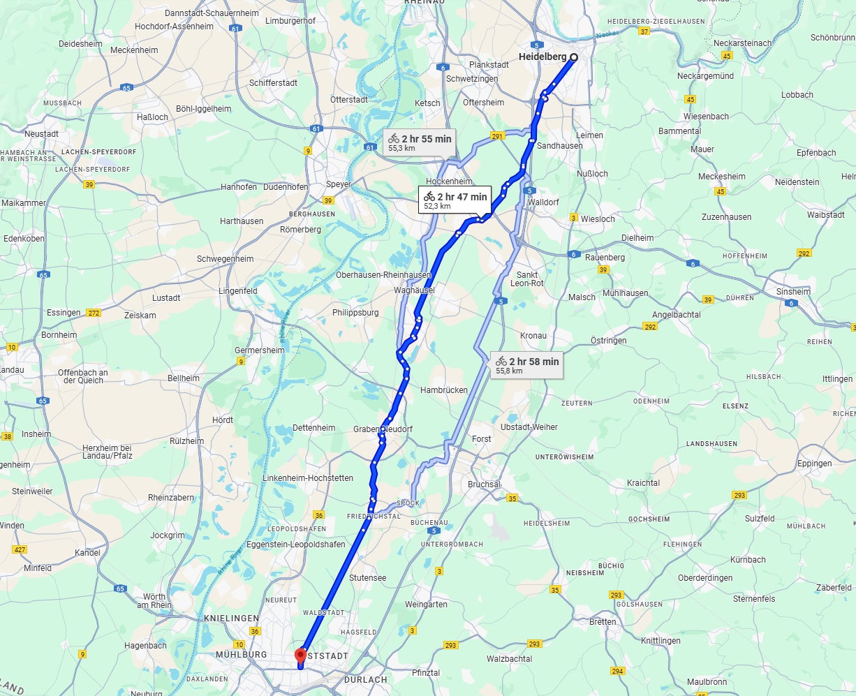 Anreise von Heidelberg Zu Karlsruhe Über 