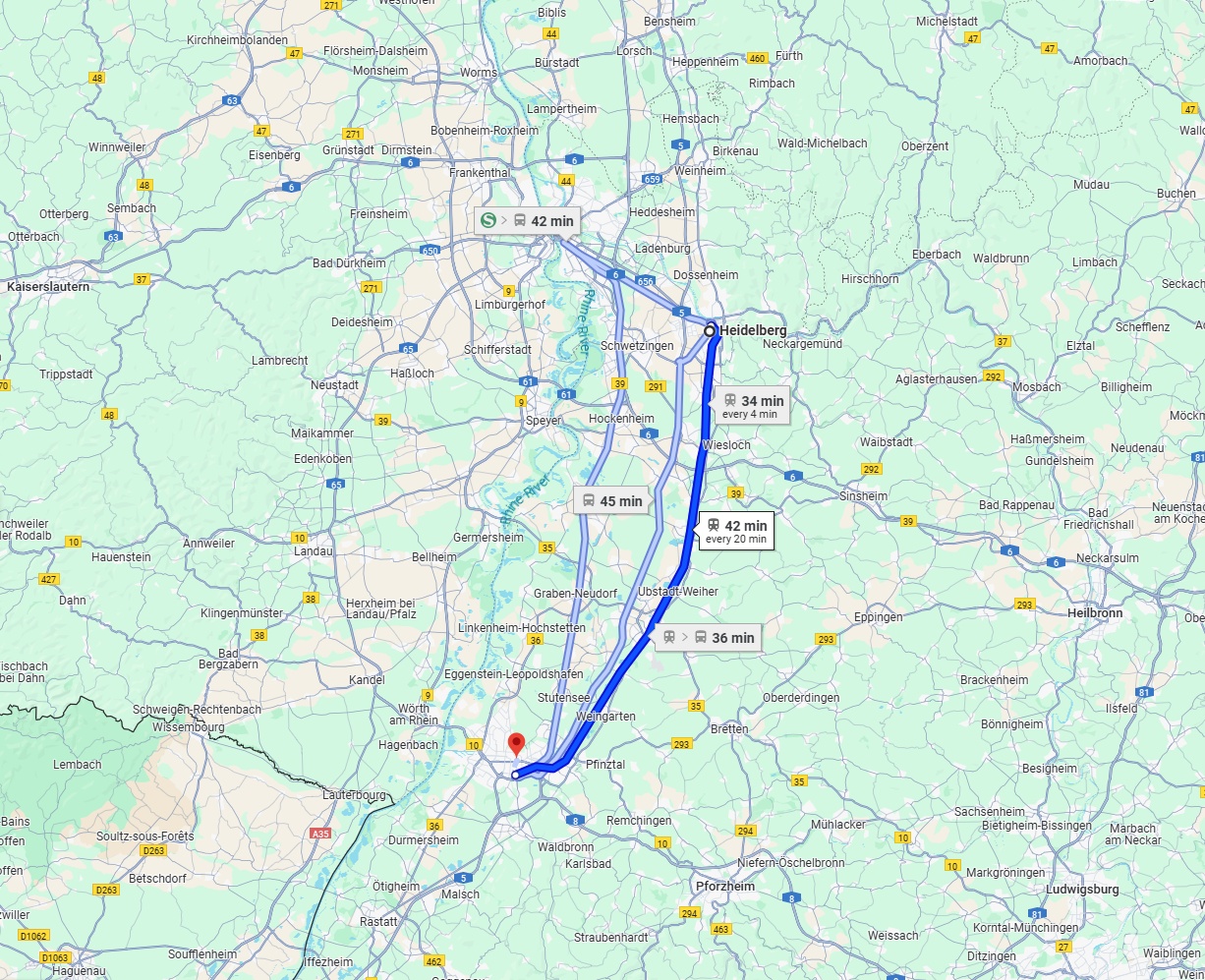 Anreise von Heidelberg Zu Karlsruhe Über 