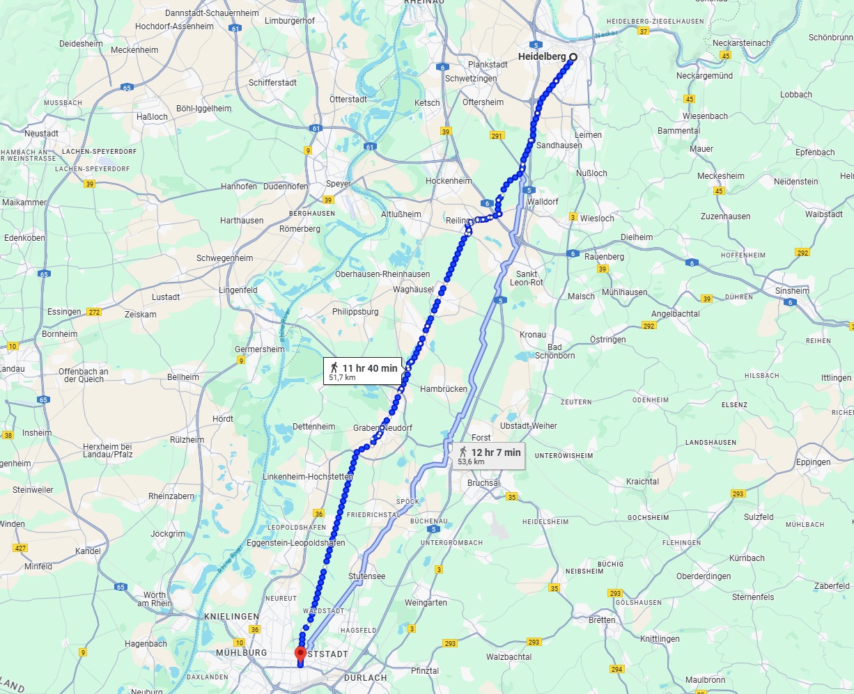 Anreise von Heidelberg Zu Karlsruhe Über 