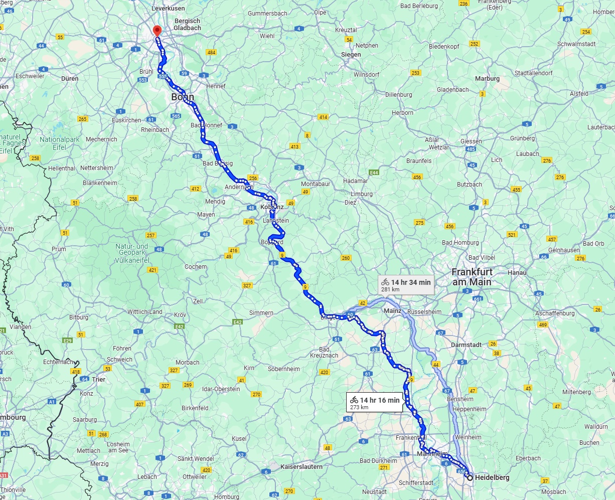 Anreise von Heidelberg Zu Köln Über 