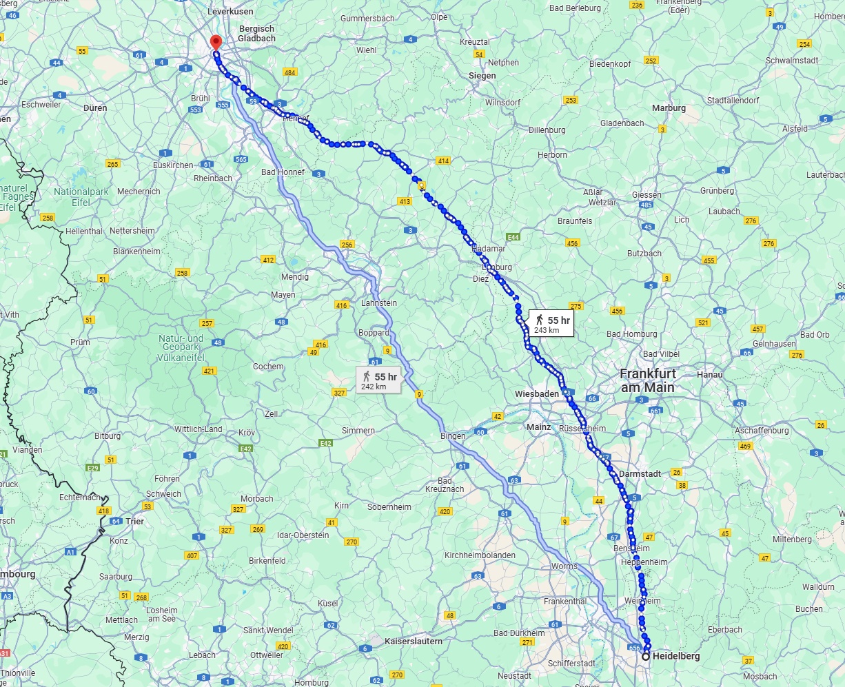 Anreise von Heidelberg Zu Köln Über 