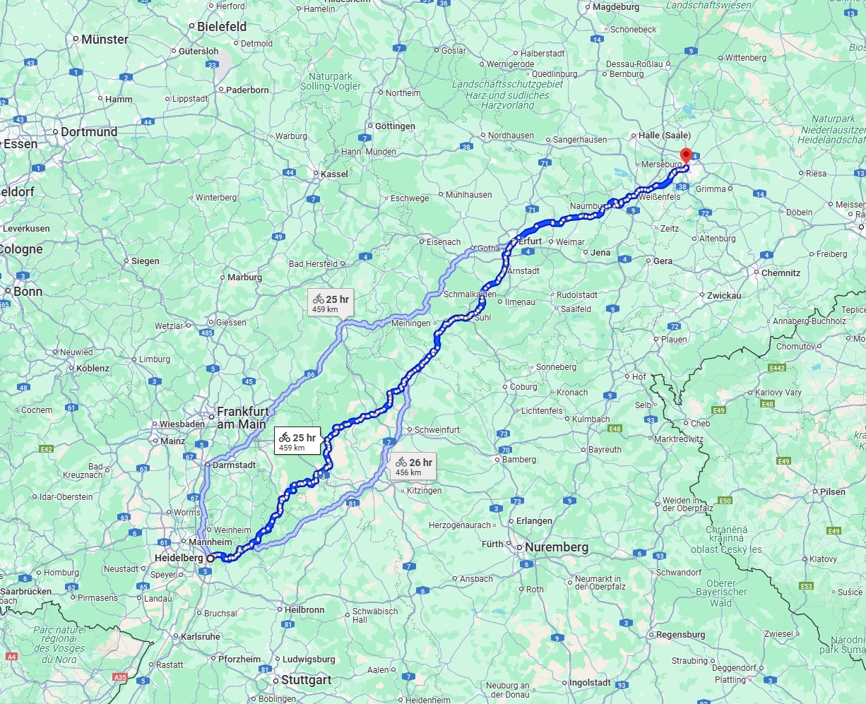Anreise von Heidelberg Zu Leipzig Über 