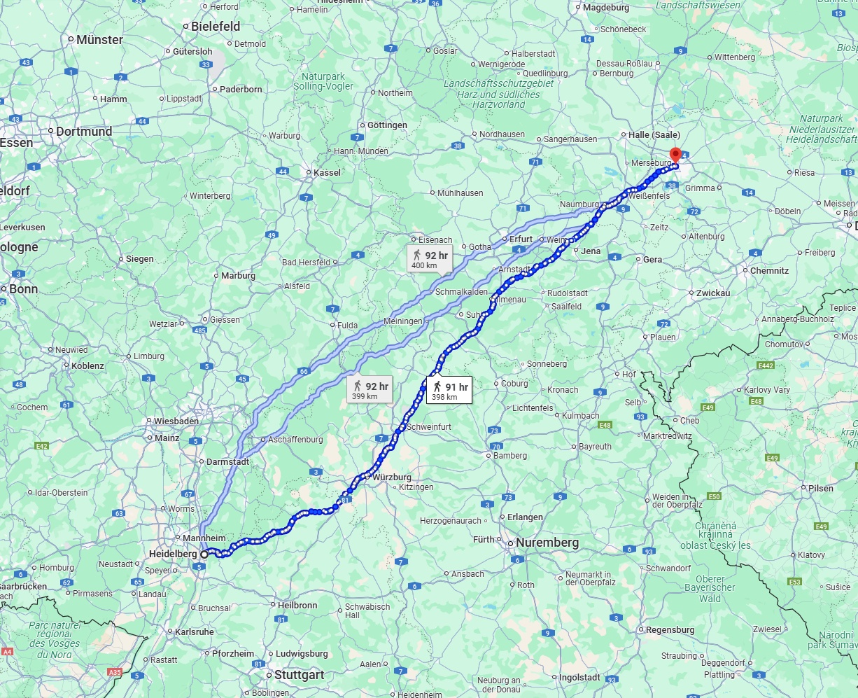 Anreise von Heidelberg Zu Leipzig Über 