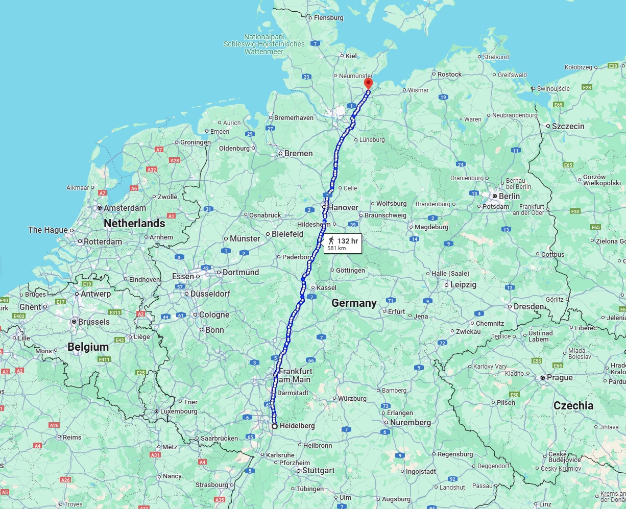 Anreise von Heidelberg Zu Lübeck Über 