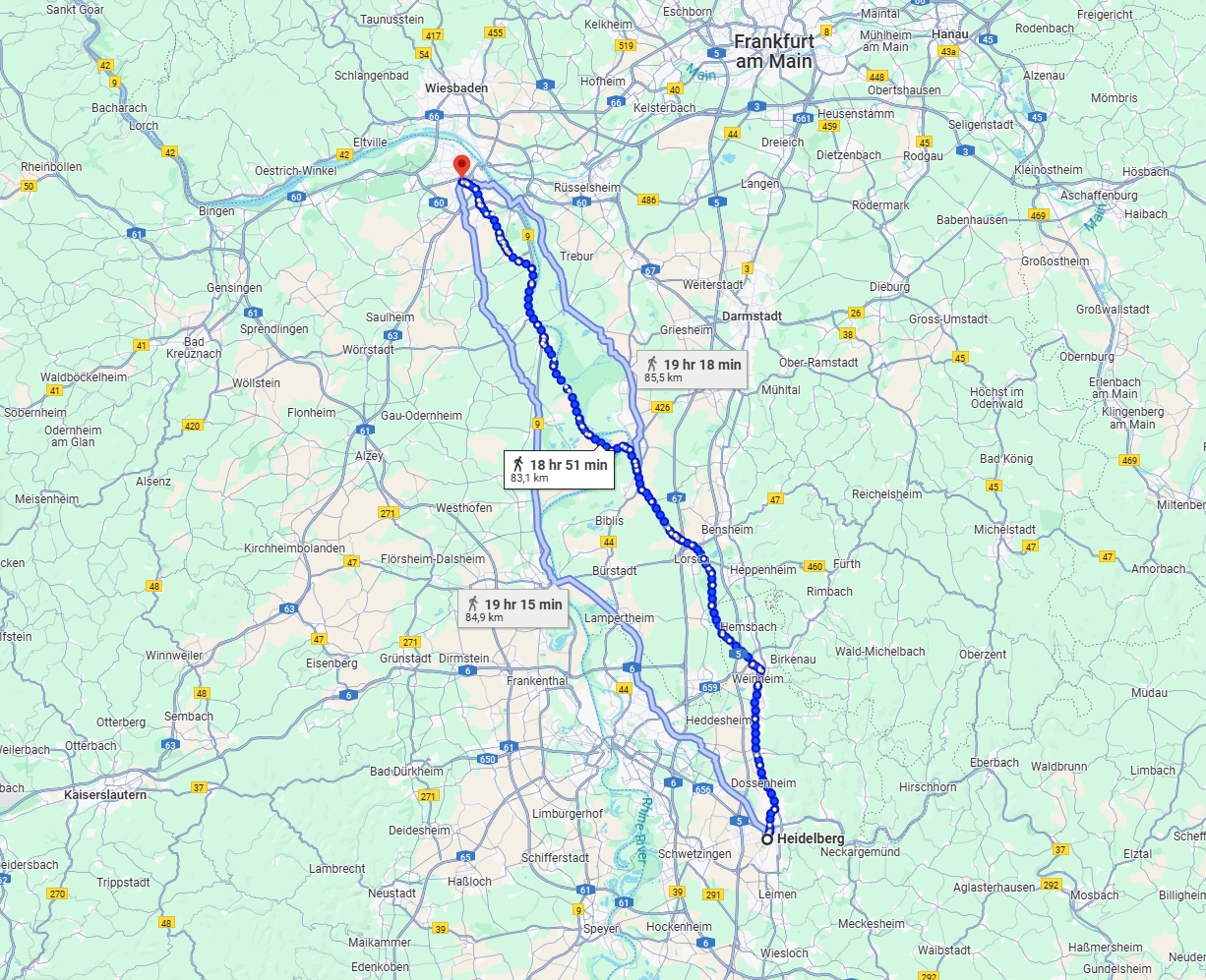 Anreise von Heidelberg Zu Mainz Über 