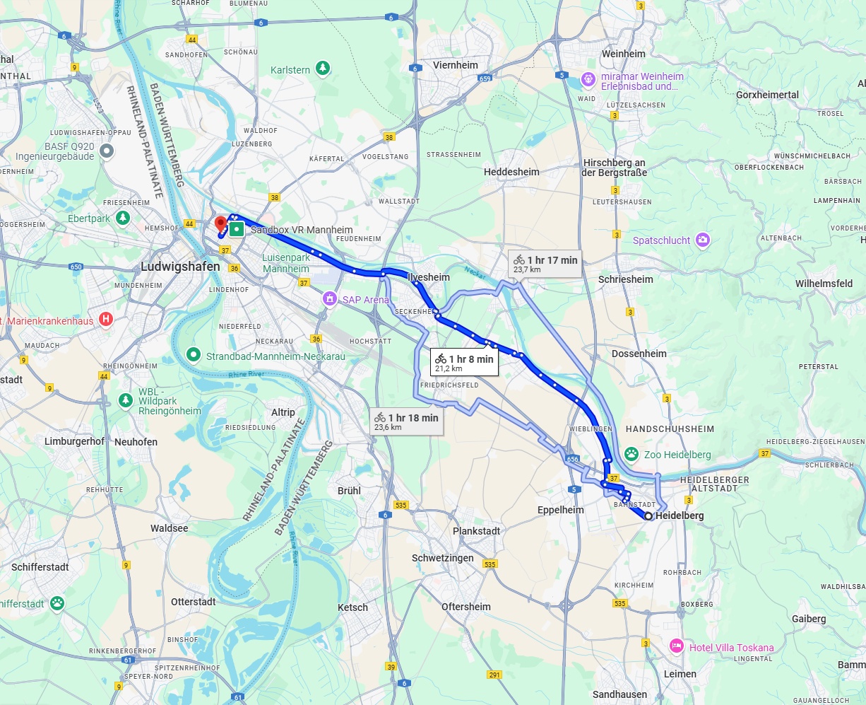 Anreise von Heidelberg Zu Mannheim Über 