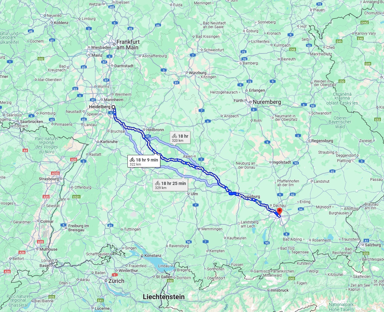 Anreise von Heidelberg Zu München Über 