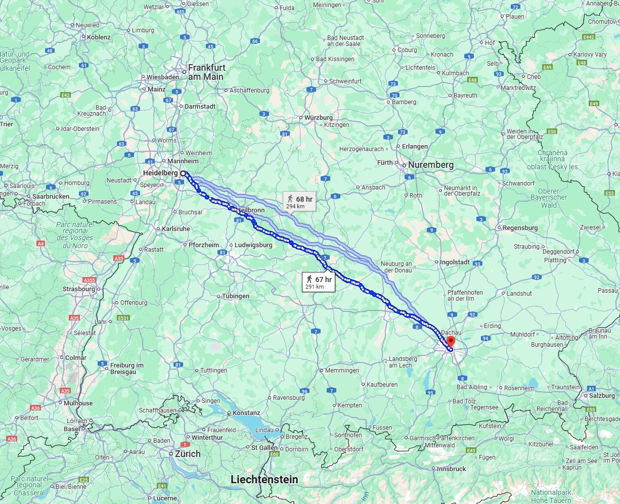 Anreise von Heidelberg Zu München Über 
