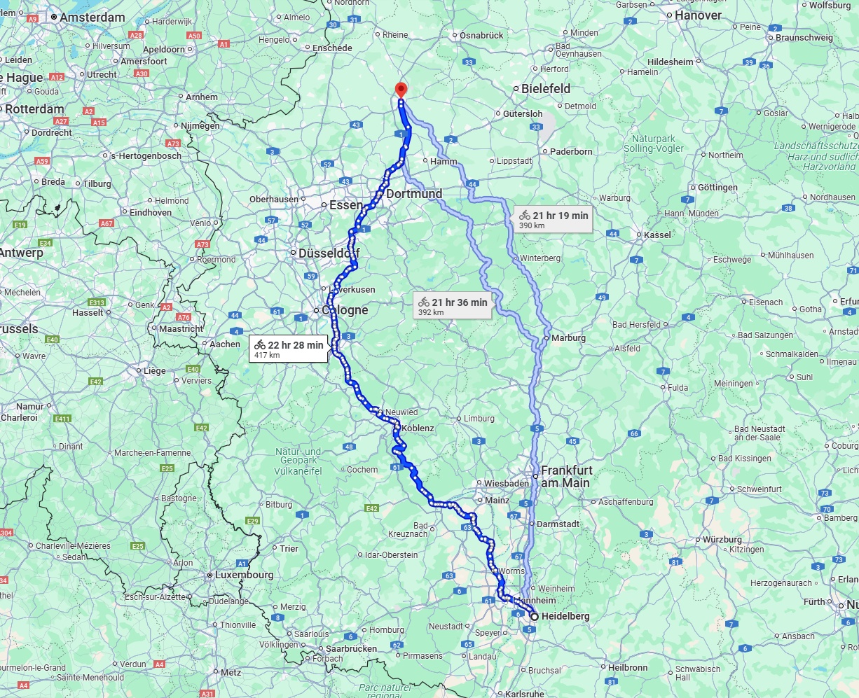 Anreise von Heidelberg Zu Münster Über 