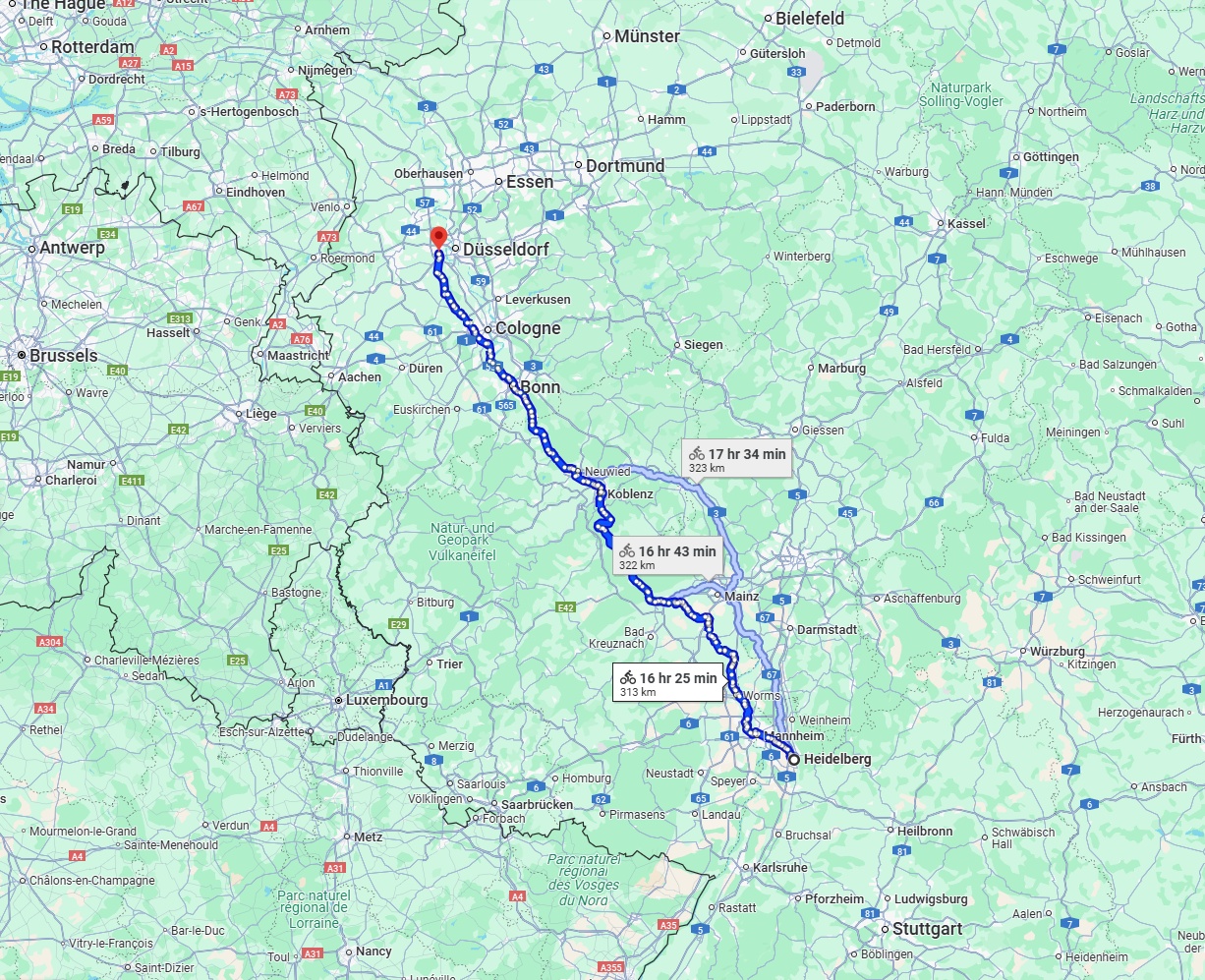 Anreise von Heidelberg Zu Neuss Über 