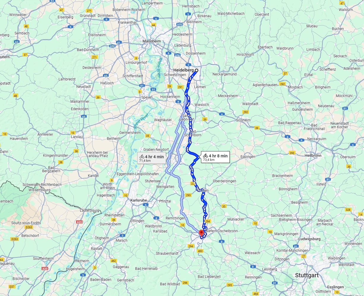 Anreise von Heidelberg Zu Pforzheim Über 